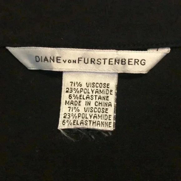 DVF classic day 2 nite trend casual little black 3/4 sleeve bodycon midi dress S - Picture 3 of 5